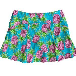 G Lifestyle Golf Skort Turquoise Pink Pineapple Grove Pickleball XL